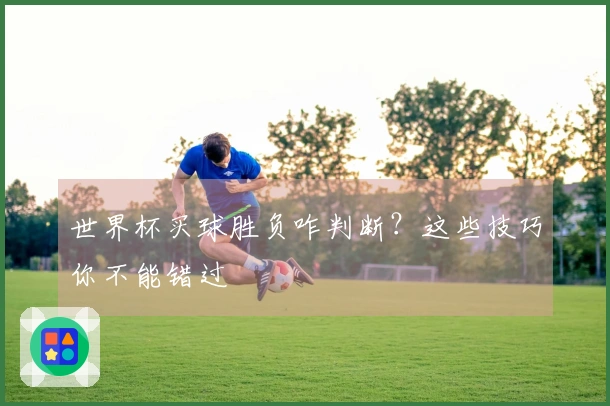 世界杯买球胜负咋判断？这些技巧你不能错过